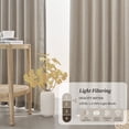 thumbnail image 2 of Jainmy Pinch Pleated Sheer Curtains,Drapes Back Tab Pleat Hooks Rings,Neutral Boho Window Curtains Living Room Bedroom,2 Panels,Dark Flax,40"×90", 2 of 9