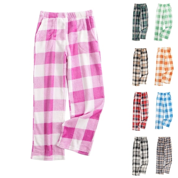 Basysin Womens Pajama Pants with Pockets Soft Drawstring Lounge Pants Sleep Bottoms Soft Cozy Loose Fit Casual Long Loungewear Trousers Fall Winter Night Everyday
