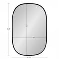 thumbnail image 5 of Kate and Laurel Caskill Mid-Century Modern Decorative Wall Mirror, 24" x 35.5", Black, Rounded Edged Rectangular Frame, 5 of 7