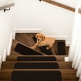 thumbnail image 2 of Beverly Rug Indoor Stair Treads Washable Non Slip Cover Set of 15 Brown 8.7" x 28", 2 of 8