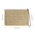 thumbnail image 4 of NUOLUX FENICAL Straw Zipper Clutch Bag Bohemian Wristlet Women Summer Beach Purse and Handbag, 4 of 6