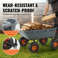 thumbnail image 3 of Garden Dump Cart, 1200 lb Capacity - Heavy Duty Utility Wagon with 13 inch Tires & 2-in-1 Handle, 3 of 7