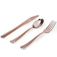 Stock Your Home Rose Gold Plastic Cutlery Set - 160 Disposable Utensils ...