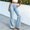 *Light Blue, variant on ClodeEU Women's Drawstring High Waist Flare Pants,Casual Slim Bootcut Long Trousers ,Women's Plus L