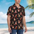 thumbnail image 2 of KLL Men's Hawaiian Shirt Short Sleeve Button Down Beach Shirts-Valentine Gnome, 2 of 5