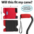 thumbnail image 5 of 2-Pack Top Glides Cane Grip Covers (RED), 5 of 6