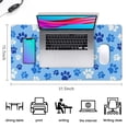 thumbnail image 5 of Long Mouse Pads for Desk,Blue Dog Paw Footprint Desk Mats on Top Of Desks, Desk Mouse Pad Extra Large with 3mm Non-Slip Base and Stitched Edge for Gaming,Office,Work,Home 31.5"x15.7", 5 of 6