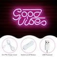 thumbnail image 5 of Good Vibes Neon Sign,Pink LED Neon Signs for Wall Decor,USB Powered Light Up Wall Decor for Wall Decor,Bar Decor,Restaurant Decor,Party Decorations, 5 of 8