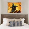 thumbnail image 4 of Halloween Tapestry Wall Hanging, Halloween Blue Witch Hat Black Cat Tapestry for Bedroom Aesthetic, Cute Tapestry Wall Decor, Halloween Decoration for Bedroom, Living Room, Indoor 29x37in, 4 of 7