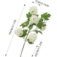 thumbnail image 2 of Lssam Hydrangea Artificial Flowers Faux Hydrangea Silk Flowers Home Decor 5 Head Hydrangea Fake White Snowball Viburnum Long Stem Flower for Vase Indoor Outdoor Wedding Table Centerpieces Decor, 2 of 7