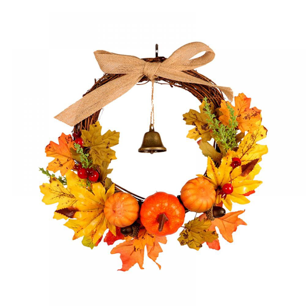 Large 45cm Front Door Wreath Artificial Harvest Fall Garland Pretty Wall-Decor 