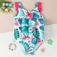 thumbnail image 2 of SUYOLL Toddler Girls Swimwear Floral Print Baby Bathing Suit for Beach Summer Pool Party 6 Months To 3 Years Quick Drying Bathing Suit, 2 of 8