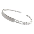 thumbnail image 3 of JOYARIS Esclava Hombre Pulsera Fígaro Plata 925 Placa Lisa 6 Mm Talla Largo/Ancho: 20 cm x 6 mm PT-0000320, 3 of 4