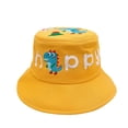 thumbnail image 5 of Oiyii Infant Boys Playful Bucket Hats Dinosaur‑Printed Toddler Sun Hats, Yellow, 5 of 6