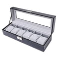 thumbnail image 1 of Caja de almacenamiento para relojes Yinane organizador de joyería con cerradura, 1 of 8