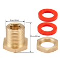 thumbnail image 4 of Litorange 2 piezas de acoplamiento de mamparo de latón en ambos extremos 1/4" NPT hembra diámetro exterior 3/4-16UNF latón a granel montaje de tubería de montaje de tanque de mamparo acoplador de mont, 4 of 5