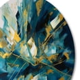 thumbnail image 3 of Designart "Explosive Gold Triangular Elegance V" Modern Geometric Round Metal Art, 3 of 5