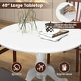 thumbnail image 4 of Mesa de comedor redonda COSTWAY para 4 personas, 102 cm, madera de caucho, 4 of 9