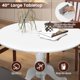 thumbnail image 4 of Mesa de comedor redonda COSTWAY para 4 personas, 102 cm, madera de caucho, 4 of 9