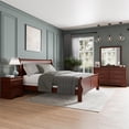 thumbnail image 2 of Furniture of America Arabella Wood 4-Piece King Bedroom Set in Cherry, 2 of 20