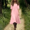 thumbnail image 3 of Iyufng Women's Summer Dresses Waist-Cinched Short-Sleeve Flowy Maxi Dress, 3 of 9