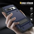 thumbnail image 3 of SaniMore for Google Pixel 7 Pro Case, Military Grade Shockproof Cover Heavy Duty Hybrid Soft TPU+Hard PC Case Non-Slip Gripping Case with Hidden Kickstand fits for Google Pixel 7 Pro, Blue, 3 of 8