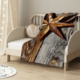 thumbnail image 2 of nygtbtfer Western Texas Star Plush Blanket Rustic Wood Grain Fleece Throw Blanket for Bed Sofa Couch Sherpa Blanket Fuzzy Blanket Throw White, 2 of 6