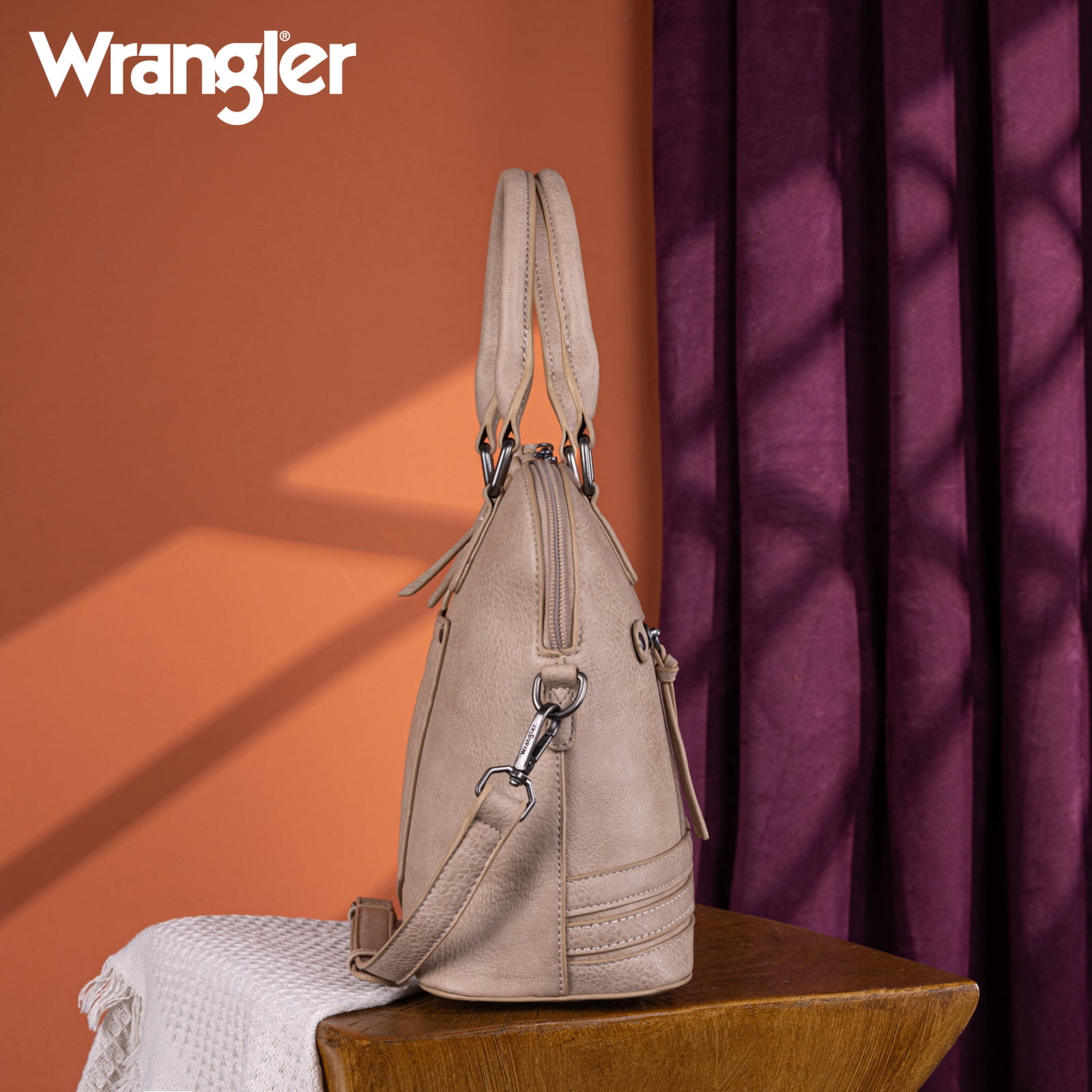 Wrangler Top-Handle Bags for Women Laptop Crossbody Tote Bag Purse, Tan