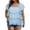 ❧130-Light Blue, variant on Women's Summer Plus Size Solid Color Lightweight Sheer Square Neck Short Sleeve Top Casual Soft Breathable Daily Wear XL-5XL