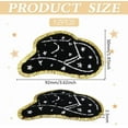 thumbnail image 2 of 12 PCS Cowboy Hat Iron On Patches 2x3.6inch Black Western Cowboy Hat Embroidered Patches DIY Decorative Iron/Sew On Patches Appliques for Jeans Shirt Trucker Hat Cap Crafts for making, 2 of 9