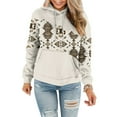 thumbnail image 3 of Aboser Ethnic Aztec Hoodies for Women Retro Geometric Graphic Sweatshirt with Pocket Western Tribal Hooded Shirts Loose Long Sleeve Hoodie, 3 of 7