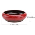 thumbnail image 2 of Phenofice Large Round Succulent Planter Hydroponic Ceramic Flower Pot Red 1Pc 7.3*7.3*2.3in, 2 of 8