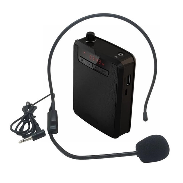 Portable Voice Amplifier With Belt Clip Headset Microphone Radio Support Fm Tf Mp3 Speaker Drop Shipping ,Powerful Sound