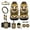 Cow Sunflower Leopard Print Brown, variant on Renewold Hawaiian Palm Tree 12 PCS Front Car Seat Cover Full Set, with Steering Wheel Seat Belt Cover Armrest Mat Trash Bag Air Vent Bag Rear View Mirror Cover Coasters Key Chain Car Accessories