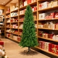thumbnail image 4 of 6FT Classic Pencil Christmas Tree is an 72-inch classic pencil-shaped Christmas tree suitable for both Halloween and Christmas. It features dense branches for realistic Christmas decorations, 4 of 6