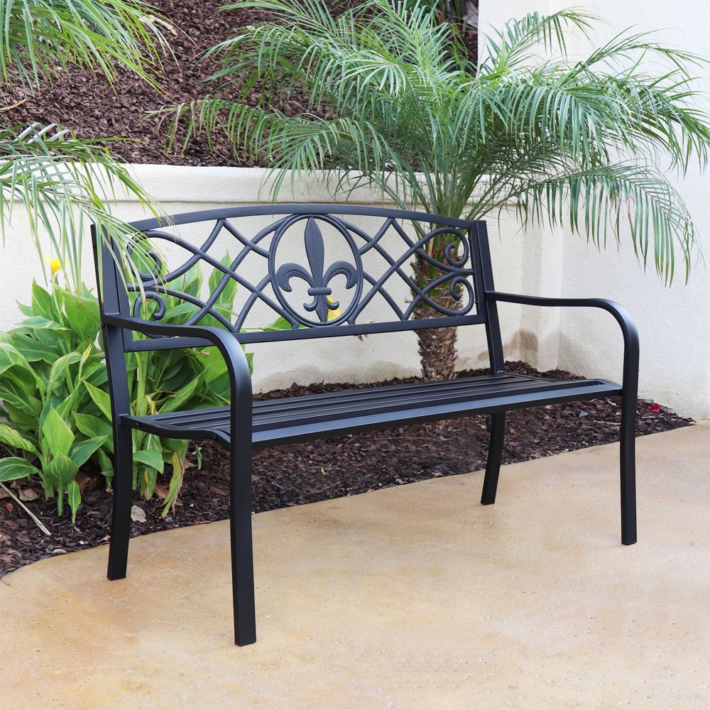 Abble Steel Garden Bench - Walmart.com - Walmart.com