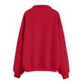 thumbnail image 4 of Womens Fall Zip Up Sweatshirts No Hood Oversized Casual Classic Long Sleeve Collar Full Zipper Jackets with Pockets Red M, 4 of 7