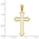 14k Jaune and Or Blanc Bicolore Passion Croix Pendentif Longueur 36mm – image 2 sur 2