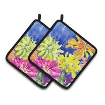 Flower Pair of Pot Holders