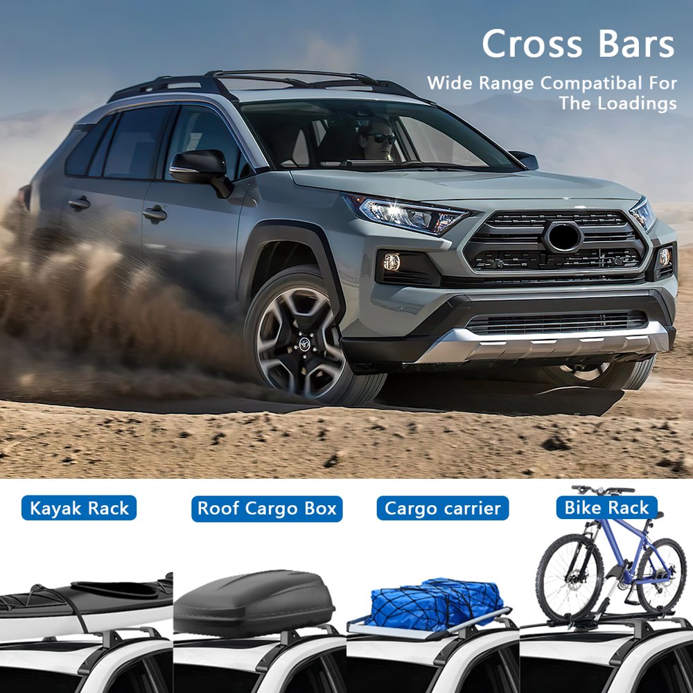 2021 Rav4 Anti Theft System 2 Pcs Cross Bars Luggage Rack Fit 2019 2020 Toyota RAV4, Anti-Theft