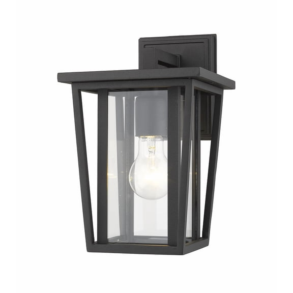 1 Light Outdoor Wall Mount In Craftsman Style 7.25 Inches Wide By 11.5 Inches High-Black Finish Z-Lite 571S-Bk