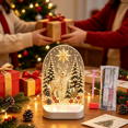 thumbnail image 5 of KRONDO Christmas Diaamond-Art Night Light, 3D Pear-l Painting Kit with Warm LED Base for Beginners, 5 of 7