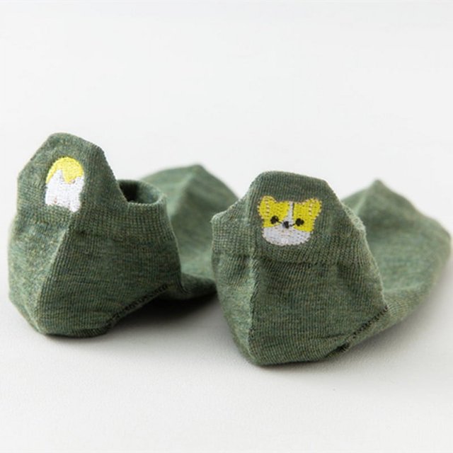 Calcetines de mujer de primavera y verano de algodón con dibujos animados de barco, calcetines de tacón con bordado de conejo y zanahoria, linda cara sonriente