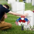 thumbnail image 5 of Patriotic Memorial Bouquet Red White And Rose Daisy Artificial Flowers Thank You Veterans Themed Centerpiece Flowers With American Flag For Home Table Cemetery, 5 of 9