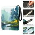 thumbnail image 4 of Game Card Storage Bag Collectible Trading Card Albums The 4-Pocket Card Binder With 50-Page Sleeve Can Hold 400 Game Cards Watercolor Lake, 4 of 6
