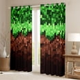 thumbnail image 2 of Castle Fairy Female Men Women Pixelated Blocks Miners Black Out Curtains,Video Game Gamepads Curtains Pack of 2 (42x63 Each),Geometric Plaid Patchwork Bedroom Curtains,Lightweight Room Decor, 2 of 6