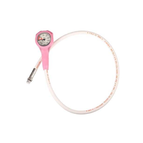 Toystoory Medidores de buceo profesionales Presión sumergida Accesorio de medidor luminoso de profundidad única A prueba de golpes Durable Deportes acuáticos Rosa