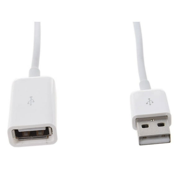 USB 2.0 A Male to A Female Extension Cable, 40-inch White High-Speed Data Transfer & Charging Cord, Durable USB Extender