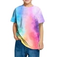 thumbnail image 2 of Spazoro Toddler Girls T-shirts, Casual Printed Summer Crewneck Short Sleeve Tops Tee Multicolor Size 7-8T, 2 of 4