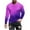 Purple, variant on Qingpeng Mens Long Sleeve Shirts Casual Gradient Color Loose Pullover Graphic Tee Shirts Fall Athletic Sweatshirts